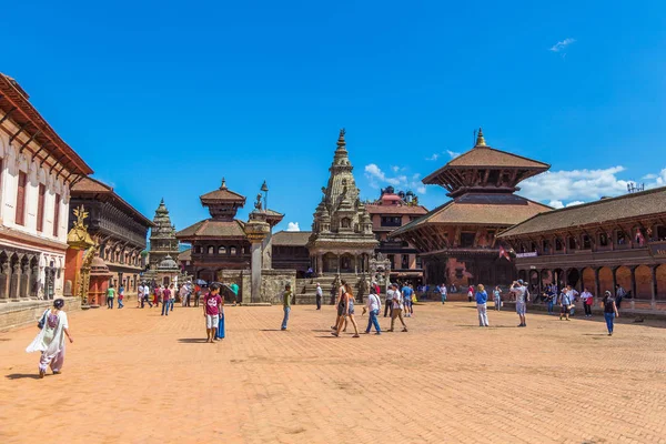 Bhaktapur Durbar tér a tér, a királyi palac előtt — Stock Fotó