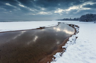 Jelitkowo Gdansk güzel kış manzarası.