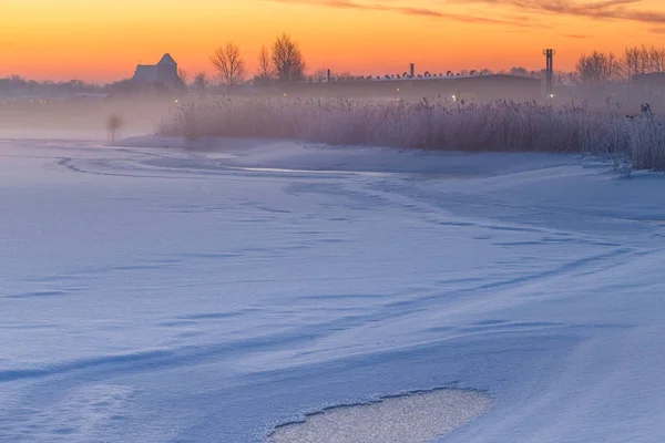 Зимний пейзаж в замороженном заливе Пак . — стоковое фото