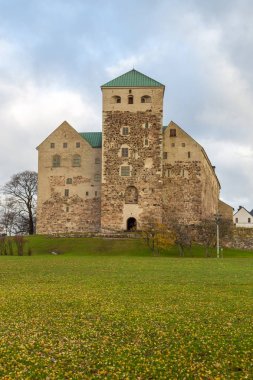 Turku Castle. Ortaçağ Finlandiya Turku şehir bina.