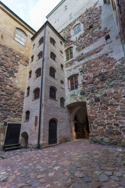 Turku Castle. Ortaçağ Finlandiya Turku şehir bina.