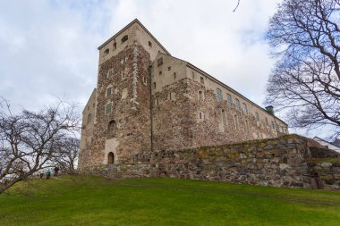 Turku Castle. Ortaçağ Finlandiya Turku şehir bina.