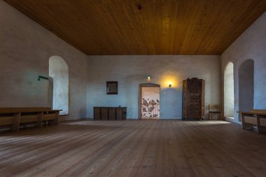 İç mekanlar ve Finlandiya Turku Castle detayları.