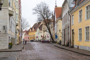 Tallinn tarihi kentin tarihi sokak.