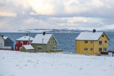 Alesund, Norveç Godoya adada evler