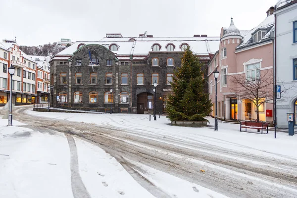 Alesund city center. Winter landscape in Norway. — Stock Photo, Image