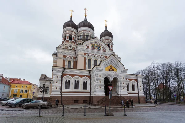 Alexander Nevsky Cathedral, orthodoxe kathedraal in de oude binnenstad van Tallinn, Estland. — Stockfoto