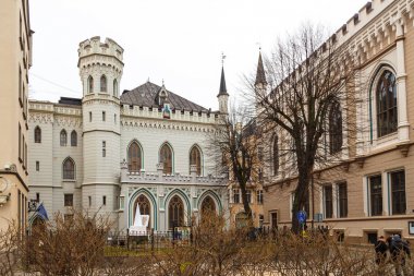 Riga tarihi kentin tarihi sokak.