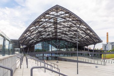 Lodz Fabryczna tren istasyonu Lodz endüstriyel şehir.