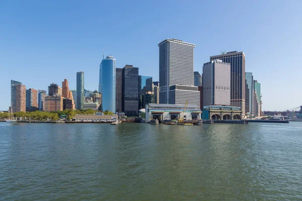Panoramiczny widok na panoramę miasta Manhattan, Nowy Jork. — Zdjęcie stockowe