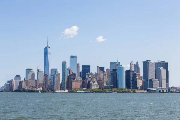 Panoramic view of Manhattan City skyline, New York. — Stock Photo, Image