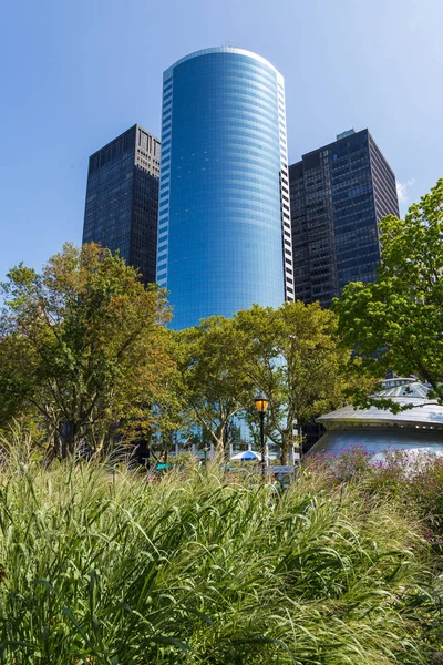 Battery Park City, planned community on the west side of the southern tip of the island of Manhattan. Royalty Free Stock Photos