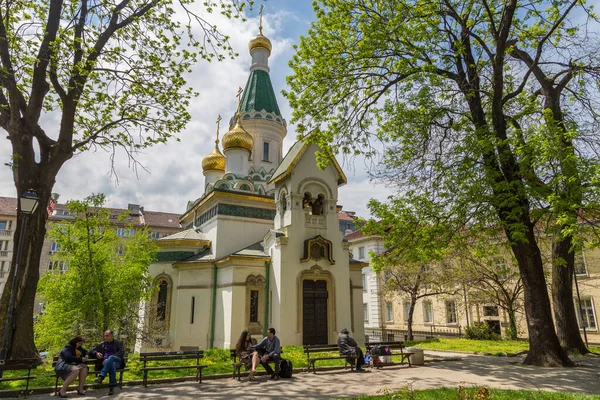 Igreja Russa Sveti Nikolay Mirlikiiski, Sofia, Bulgária . — Fotografia de Stock