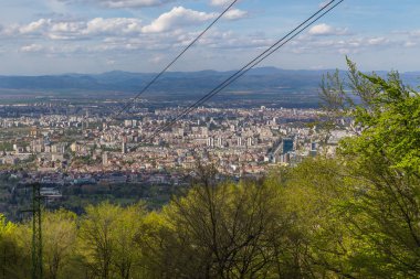 Sofya ve Bulgaristan 'ın banliyö manzarası.