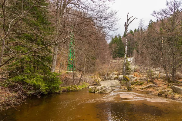 Strumień w górach, sezon wiosenny, Vitosha Bułgaria — Zdjęcie stockowe