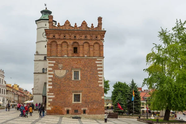 Вид на ратушу Сандзеж, Польша . — стоковое фото