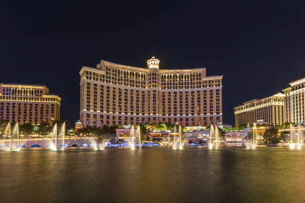Bellagio Hotel és tó Las Vegas Boulevard, Las Vegas, Egyesült Államok. — Stock Fotó