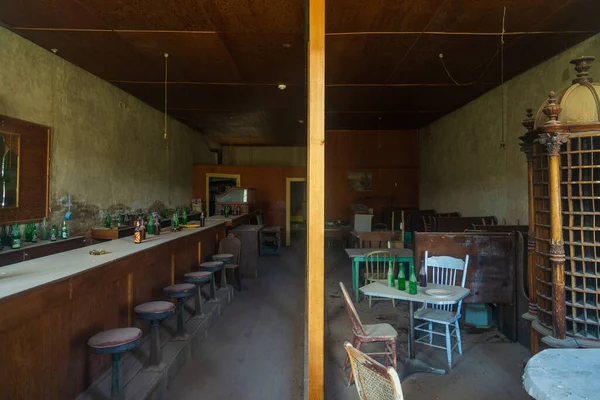 Bodie Califórnia Eua Junho 2015 Interior Pub Abandonado Hotel Dechambeau — Fotografia de Stock