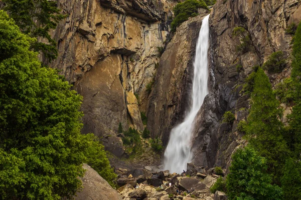 View Yosemite Falls Yosemite National Park Sierra Nevada Mountain California — Stock Photo, Image
