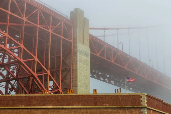 San Francisco California Junio 2015 Puente Golden Gate Tiempo Niebla — Foto de Stock