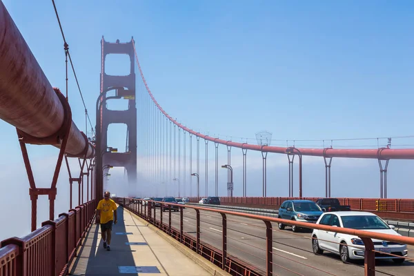 San Francisco California Junio 2015 Gente Coche Tráfico Puente Golden — Foto de Stock