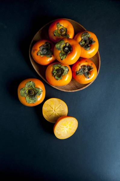Frutto arancio maturo del cachi — Foto Stock