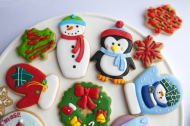 Noel için zencefilli kurabiye.