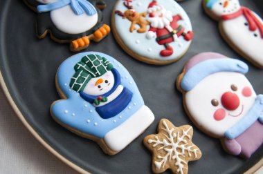 Noel için zencefilli kurabiye.