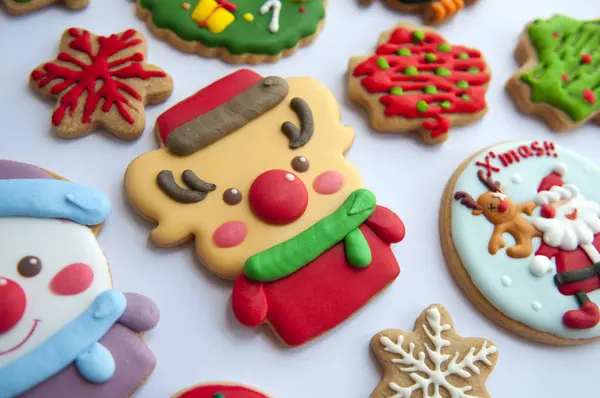 Gingerbread Cookies Icing Christmas — Stock Photo, Image