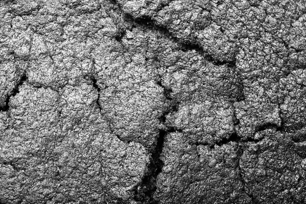 Top of fresh chocolate cake with cracks. Toned — Stock Photo, Image