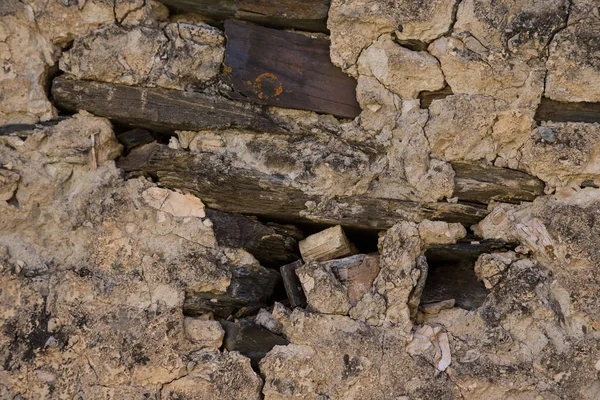 Detail of a wall of an ancient stone house — Stock Photo, Image