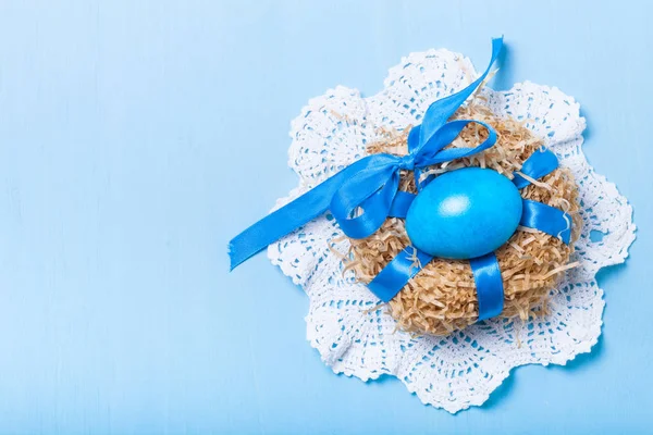 Easter composition on light wooden background — Stock Photo, Image