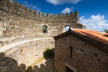 Sighnaghi şehir eski kale duvarında. Gürcistan
