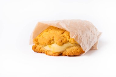 Süzme peynir - sochnik hafif bir arka plan üzerinde ile tanımlama. Sel