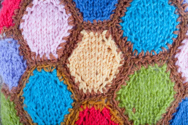 Motif tricoté à partir de laine fil doux chaud pour le fond — Photo