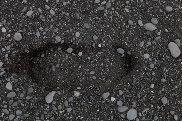 Black sand on the beach in Vik, south of Iceland — Stock Photo, Image