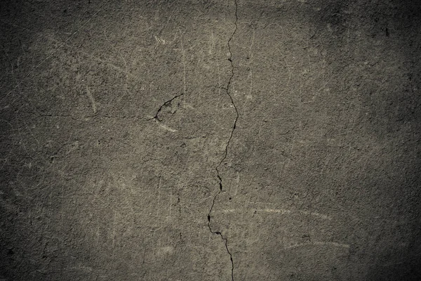 Light plastered wall with crack for background. Close up detail. — Stock Photo, Image