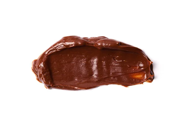 Smear yumuşak çikolata arka plan doku. Seçici — Stok fotoğraf
