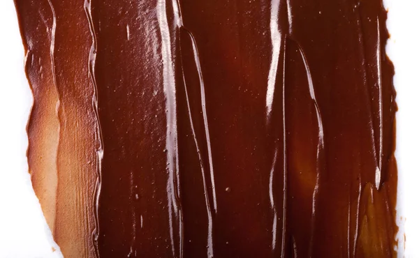 Texture di sbavature di cioccolato morbido per uno sfondo. Selettivo — Foto Stock