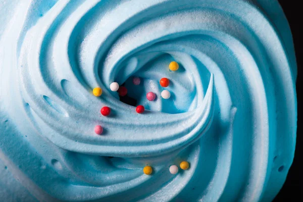 Blue round merengue on a stick — Stock Photo, Image