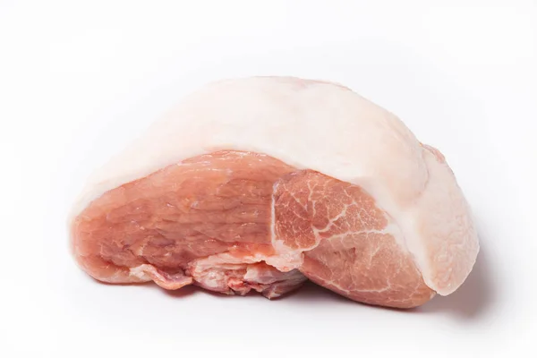 Carne de porco crua fresca em um fundo leve — Fotografia de Stock