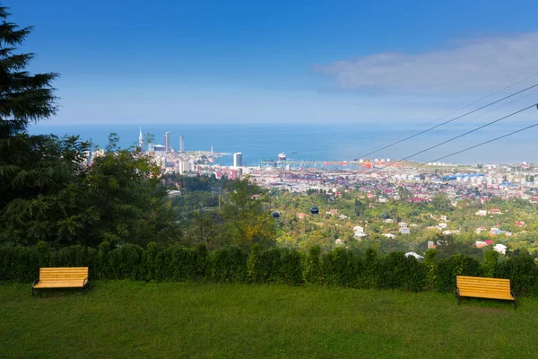 Bella vista sulla città di Batumi Georgia e Mar Nero — Foto Stock