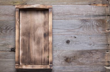 Kutusu arka plan için ahşap rustik doku el yapımı yandı. R