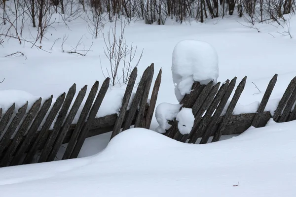 Inverno Paisagem provincial russa — Fotografia de Stock