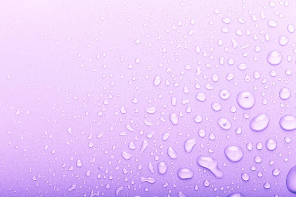 Капли воды на цветном фоне. Выборочный фокус. Фиолетовый T — стоковое фото