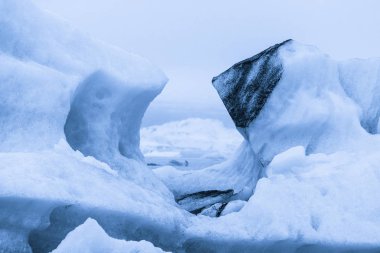 İzlanda'nın Güney buzdağı lagün jokulsarlon. Tonda