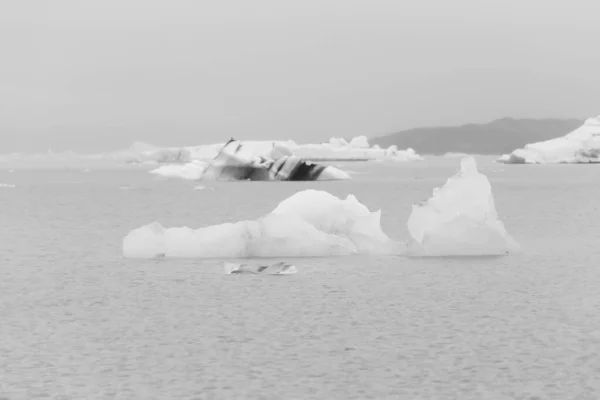 Iceberg lagoa jokulsarlon no sul da Islândia. Tonificado — Fotografia de Stock