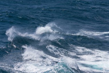 İzlanda'nın güneyinde fırtınalı soğuk deniz dalgaları