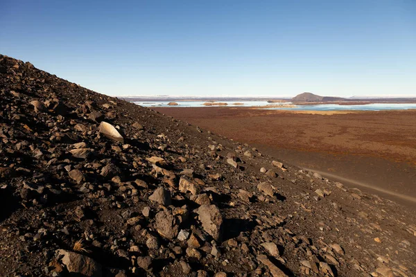 Övergivna dramatiska landskapet på Island — Stockfoto