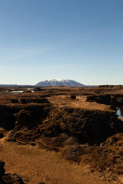 Övergivna dramatiska landskapet på Island — Stockfoto